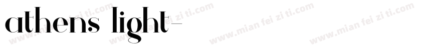 athens light字体转换